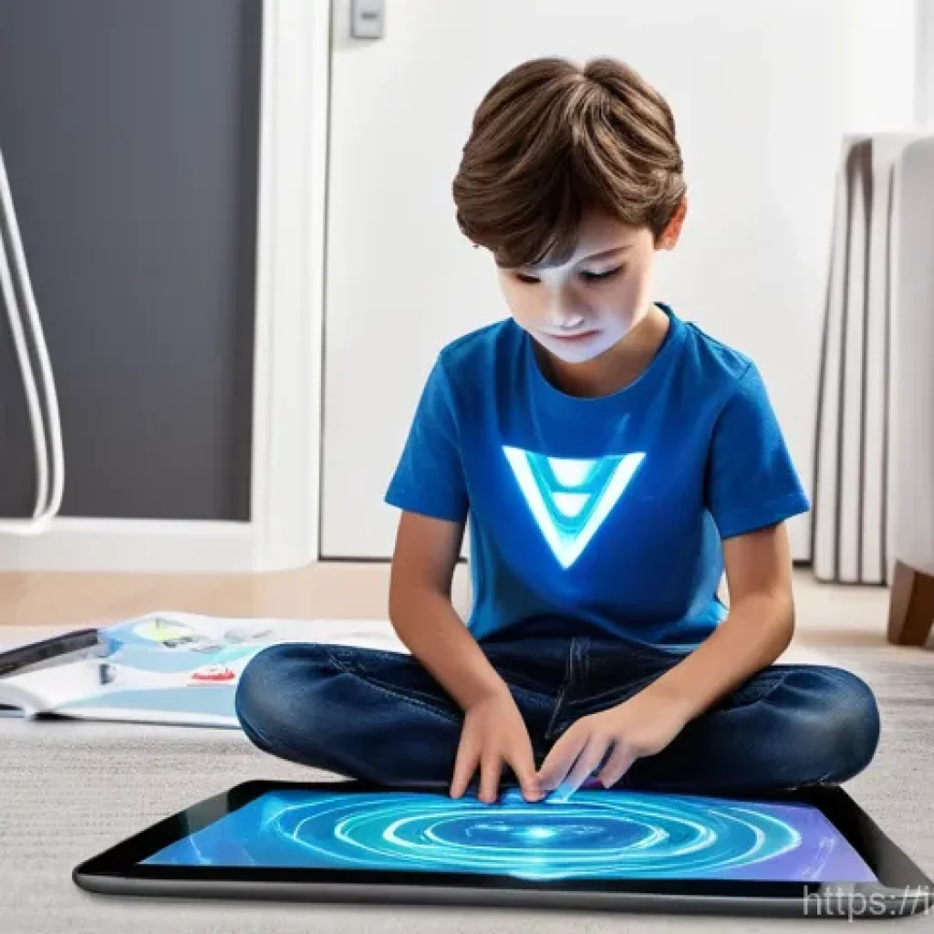 미니특공대 2025 트렌드 예측 - **Interactive Augmented Reality Miniforce Experience:**
    A vibrant, cinematic shot of an 8-year-o...