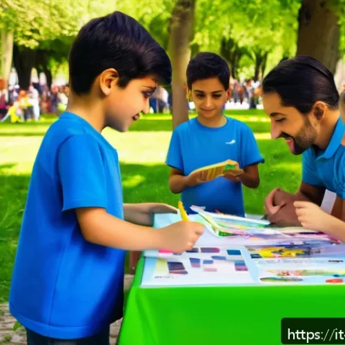 미니특공대 팬덤 주요 활동 정리 - A lively MiniForce fan gathering in an Italian city park during spring, featuring diverse groups of ...