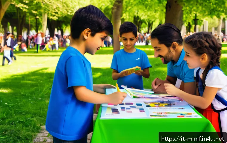 미니특공대 팬덤 주요 활동 정리 - A lively MiniForce fan gathering in an Italian city park during spring, featuring diverse groups of ...