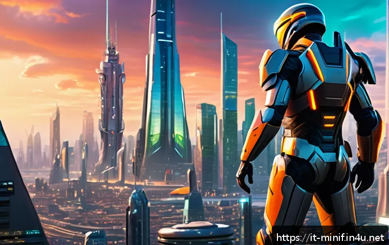 미니특공대와 비교 가능한 일본 애니메이션 - A futuristic sci-fi cityscape featuring a diverse team of young heroes in dynamic poses, dressed in ...